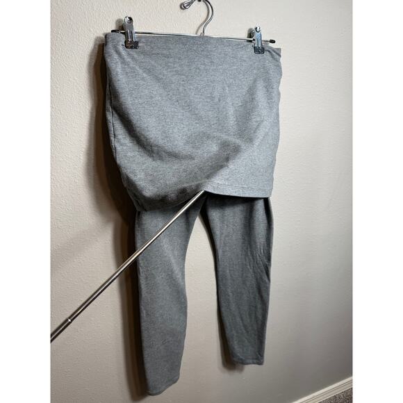 CAbi stone gray M' Leggings with skirt overlay stretch knit Sz S - Picture 5 of 8